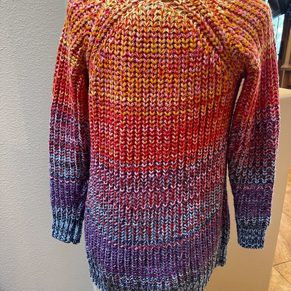 NEW! 525 America Born in Brklyn Rainbow Marled Cardigan Sweater Size XS NWT! - Picture 12 of 16